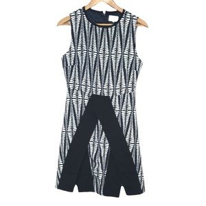 Anthropologie Six Crisp Days sleeveless front slits sheath dress size Medium